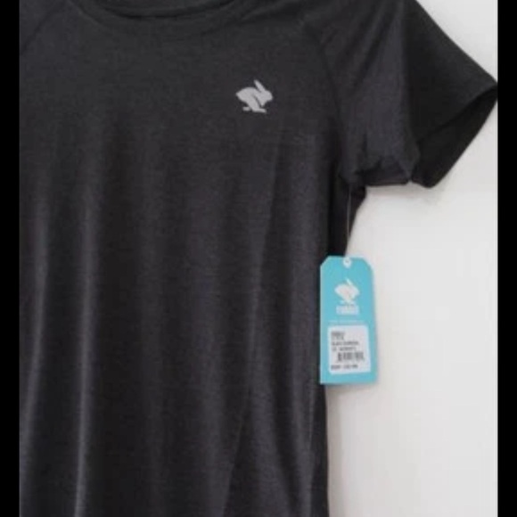 NWT Run In Rabbit Womens XS Black Charcoal EZ Tee Tshirt Top Shirt Short Sleeve - Picture 5 of 10